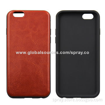 TPU IMD Leather Finish Cases for iPhone, Various Colors Available